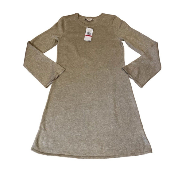 NEW Michael Kors Womens LS Tunic Dress Gold Size XS MSRP $ 130.00 QH78ERV8BC - Picture 1 of 5